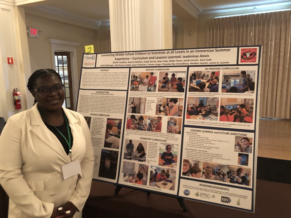 Portrait of NEW HAMPSHIRE: EPSCoR student presents poster