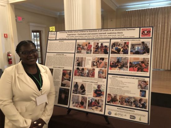 Portrait of NEW HAMPSHIRE: EPSCoR student presents poster